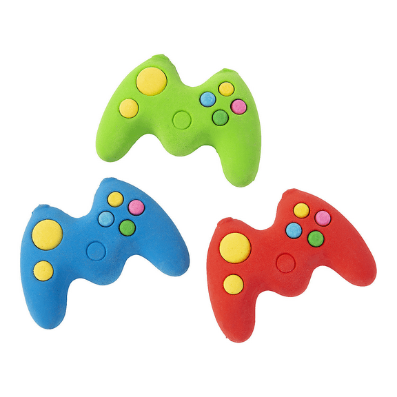 Gamer Controller Erasers, Stationery, Birthday, 24 Pieces