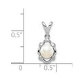 thumbnail image 3 of Sterling Silver FW Cultured Pearl & Diam. Pendant Charm, 3 of 4