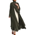 thumbnail image 1 of Abayas Robe Musulmane pour Femmes à Manches Longues Abaya Islamique Aïd Dubaï Caftan Robes Moyen-Orient Robe de Prière Robe en Mousseline, 1 of 7