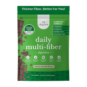 NBPure Daily Multi-Fiber Powder with Soluble and Insoluble Fiber and Pre and Probiotics, Savory Mocha, 45 Servings