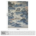 thumbnail image 4 of Nawypu  Pagodas Toile Chinese Style Flannel Blanket Soft Cozy Throw Blanket All-Season Use Blanket for Couch Sofa Bed Decor, 4 of 6