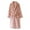Pink, variant on Women‘s Flannel Robe Soft Plush Kimono Long Sleeve Cozy Bathrobe with Pockets Sleepwear Loungewear