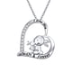 thumbnail image 1 of Collar con colgante de cadena con forma de clavícula de conejo pequeño y letras incrustadas en forma de corazón, para mujer, 1 of 7