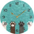 thumbnail image 5 of SKYSONIC Cute Cat Paws Wall Clock 10 Inch Silent Non Ticking Round Clock Oil Painting Clock Easy to Read Clock for Living Room Bedroom Bathroom Home Decor, 5 of 7