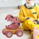 thumbnail image 3 of Dinosaurs Car ABS Pull Back Vehicle Model Toy Inercial Interactive Mini Friction Powered Dibujos animados para Niñas Niño pequeño Tiranosaurio rojo CUTICAT Coche de dinosaurio infantil, 3 of 8