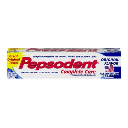 Pepsodent Complete Care Anti-Cavity Fluoride Toothpaste, Original Flavor, 6 oz.