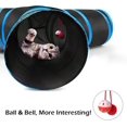 thumbnail image 4 of Cat Toys Cat Tunnel Tube Way Tunnels xcm Extensible Collapsible Cat Play Tent Interactive Toy Maze Cat House with Balls and Bells for Cat Kitten Kitty Rabbit Small Animal, 4 of 7