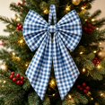 thumbnail image 5 of Christmas Tree Topper Blue Bow Giant Bow Decor Large Decorative Ribbon Ornament for Holiday Wedding Party Room Backdrop Door Wall Christmas Decorations Indoor, 5 of 5