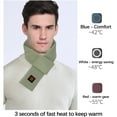 thumbnail image 2 of IROINNID Women's Winter Heating Scarf USB Smart Charging Neck And Shoulder Warm Scarfs,Green, 2 of 7