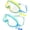 600A childrens mode-Yellow Blue Green Bl, variant on 2Pcs Kids Swim Goggles With Earplugs And Nose Clip for Children Teen Wide View Swimming Goggles Water Frogs Resistant