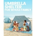 thumbnail image 3 of OutdoorMaster Pop Up Beach Umbrella, Portable Umbrella Shelter, Beach Shade Sun Canopy with UPF 50+ UV Protection, Extendable Floor with Carrying Bag, 3 of 7