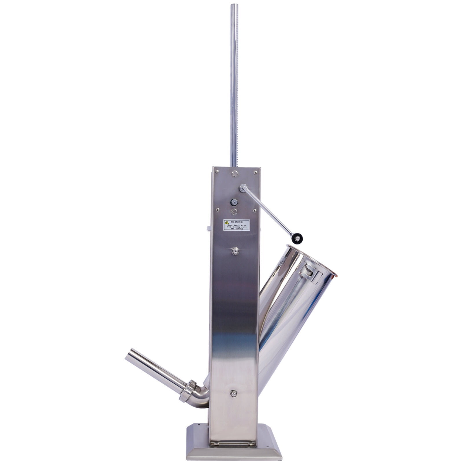 , Stainless Steel Commercial Sausage Stuffer,Dual Speed Vertical Sausage Maker 11LB/5L, Meat Filler with 4 Stuffing, Silver ,Stainless Steel ,