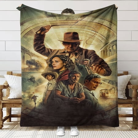 Indiana Jones Throw Blanket Gifts for Fans Lover Girls Boys Women Present Hoodie Him Bed 40 x50