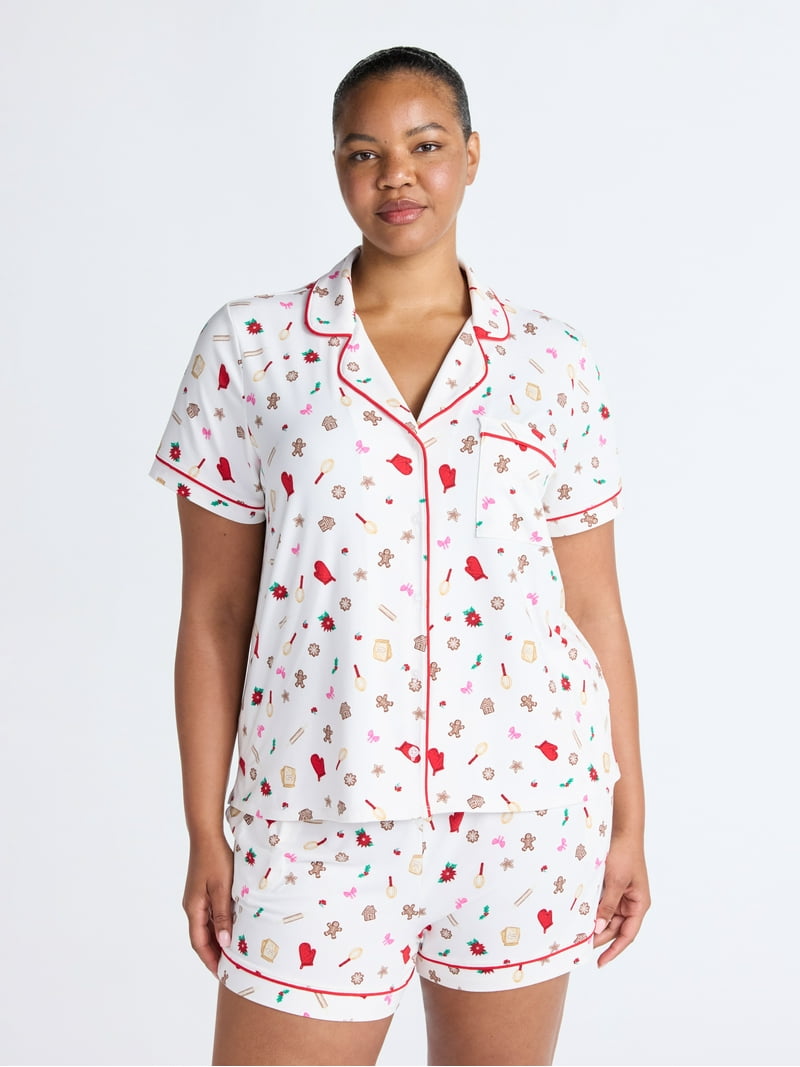 Joyspun Women's Dreamy Soft Collection Notch Collar Knit Top