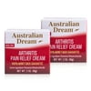 Australian Dream Arthritis Pain Relief Cream - For Muscle Aches or Back Pain - 2 Oz Jars (2 Pack)