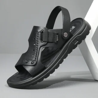 Finn Comfort Mens Copan-S Leather Black Sandals 12.5 US  display picture 2