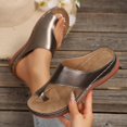 thumbnail image 6 of Wovix Women'S Slipper Trendy Casual Sippers Open Toe Design With Wedge Heel Artificial Leather Footwear Indoor Outdoor Shoes, 6 of 9