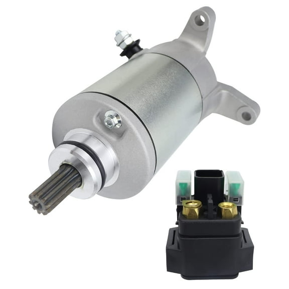 shamofeng Starter & Relay for Suzuki Ozark 250 LT-F250 2002-2014| Quadsport 250 LT-Z250 2004-2009, 31100-02C10 18808 410-54046 41054046 SMU0058 SMU0059 57-2789
