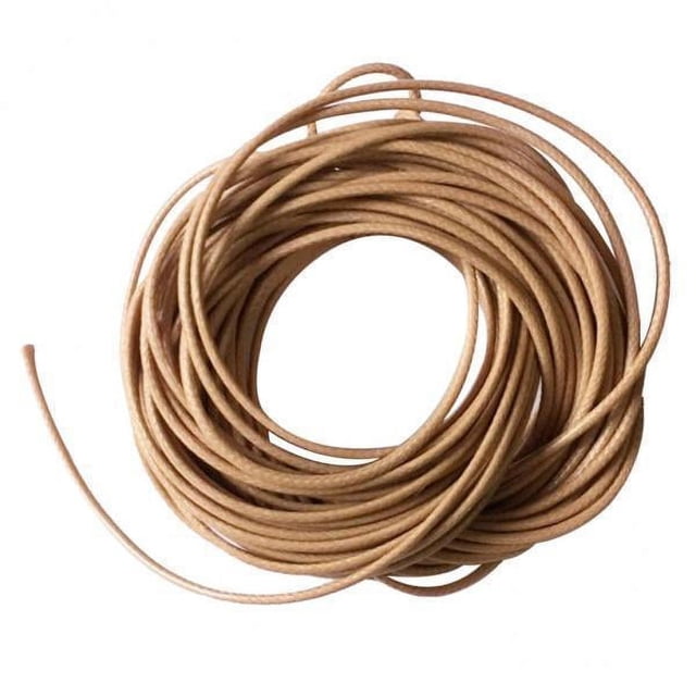 Hilo de nailon beige premium de 5 mm para fabricación de joyas - 30 metros 3 piezas