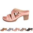 thumbnail image 2 of NOKIO Clearence Women’s Cut-Out Roman Sandals Summer Slides with Adjustable Buckle Strap Thick Platform Sole Lightweight Cushioned Footbed Breathable Comfortable Outdoor Beach Casual Shoes, 2 of 4