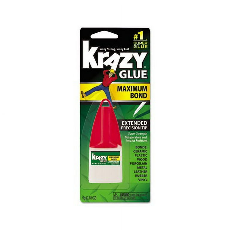 Maximum Bond Krazy Glue, Precision Tip, 0.14 oz, Dries Clear Maximum Bond Krazy Glue, Precision Tip, 0.14 oz, Dries Clear