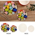 thumbnail image 3 of SKYSONIC Colored Eggs Pot Holders Trivets, 2 Pcs Heat Resistant Trivets for Hot Dishes,Happy Easter Cotton Thread Weave Trivet Mats for Hot Pads Pans Pot Bowl Teapot for Kitchen Decor, 3 of 7