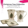 thumbnail image 2 of Pimpernel Christmas Tree 10 oz Mug & Coaster Set (4-Piece) -Unique Mug with Coaster for Tea, Coffee, Hot Chocolate - Durabe Melamine, Dishwasher & Microwave Safe - Mug & Coaster Gift Set, 2 of 7