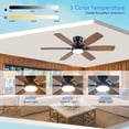 thumbnail image 3 of Ventilador de techo Kviflon, 132 cm, rústico, 6 aspas, aplicación remota LED, 3 of 9
