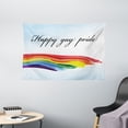 thumbnail image 1 of Pride Decorations Tapestry, Happy Gay Pride Hand Writing Celebration Theme LGBT Colored Paint Image, Wall Hanging for Bedroom Living Room Dorm Decor, 60W X 40L Inches, Multicolor, by Ambesonne, 1 of 2
