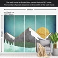 thumbnail image 3 of Abstract Wallpaper Wall Mural - Geometric Mountain Landscape, 3 of 5
