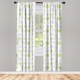thumbnail image 3 of Ambesonne Abstract Curtains, Geometric, Pair of 28"x84", Seafoam Lime Green, 3 of 5