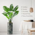 thumbnail image 3 of Artificial Tree in Contemporary Planter, Fake Monstera Silk Tree for Indoor and Outdoor Home Decoration - 65" Overall Tall (Plant Pot Plus Tree), 3 of 5
