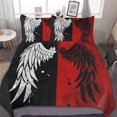 thumbnail image 1 of HAHDAXIA Gothic Bedding Solid Comforter Set for All Seasons,3 Pieces(1 Comforter+2 Pillowcases),Soft Microfiber Bedding Set Queen(90"x90"), 1 of 7