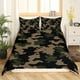 YST Brown Camo Duvet Cover Twin Camouflage Bedding Set, Army Camo