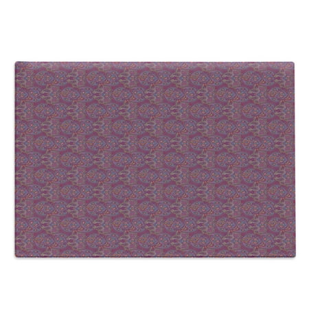 

Purple Hippie Cutting Board Illustration of Colorful Paisley Design Traditional Vibes Decorative Tempered Glass Cutting and Serving Board in 3 Sizes by Ambesonne