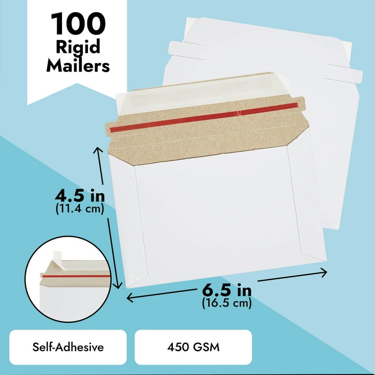 Strong Rigid Cardboard Envelopes CD Size 180x180mm Postal Mailers Small Peel And Seal Brown Board Envelopes 10-1000Pcs HTUK (25