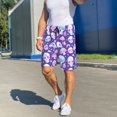 thumbnail image 6 of JUNZAN Skull mushroom colorful Pattern Sleep Pajama Shorts for Men,Men's Pajama Bottoms,Sleepwear,Pj Shorts, 6 of 7