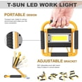 thumbnail image 5 of LED Work Light 20W Portable Rechargeable Foldable Floodlight Camping Lights Power Bank Emergency Safety Lights Construction Site Spotlights with 360 R, 5 of 5