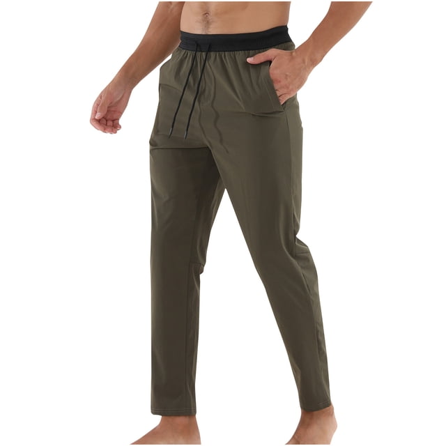 Jamicy Comfortable Pants for Men Gift for Men Mens Quick Dry Stretch Pants Lightweight Casual Pants Drawstring Pants Work Jogger Pants Athletic Comfort Pants