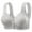 Silver, variant on SMihono Daisy Bra for Seniors,No Underwire Comfortable Front Snap Closure Sleep Bras,Light Thin Breathable Simple Everyday Bra Gray 36/80BC