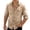 Beige, variant on Long Sleeve Shirts for Men 2026 Spring Cotton Linen Relaxed Fit Button Down Lapel Collar Business Casual Work Shirt