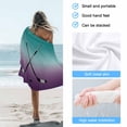 thumbnail image 4 of Beach Towel Hockey Player Bath Pool Towels Sports Ground Ombre Turquoise Purple Absorbent Beach Towel Soft Large Quick Dry Lightweight Camping Travel Sports Yoga Gym Swim Towels for Adult 35x70 Inch, 4 of 9