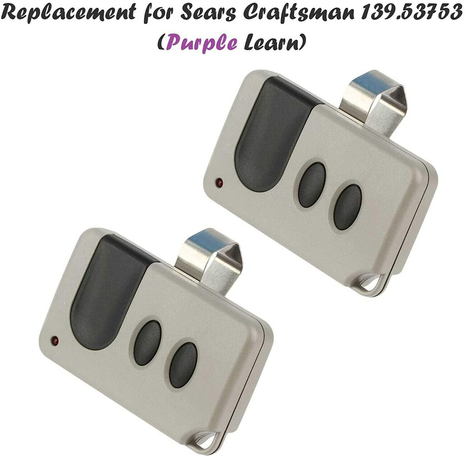 2 For Sears Craftsman 139.53753 Garage Door Opener Remote 139.53985D Keychain 