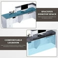 thumbnail image 6 of Vakiorn Reception Desk with Lockable Drawers 71x24x41in L Shaped Wooden Storage Keyboard Tray Right Black and White, 6 of 8