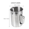 thumbnail image 2 of Phenofice Stainless Steel Measuring Jug Measuring For Chemical Industry 1Pack, 2 of 5