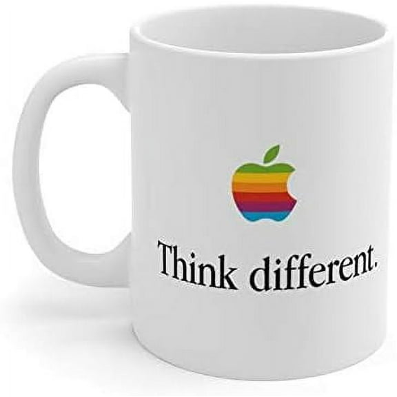 Think Different Apple Computer Ceramic Mug - White Coffee Mug 11oz, waYanl-4419, BZ305