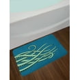 thumbnail image 2 of Sea Monster Bath Mat, Long Curving Tentacles of an Octopus Sea Creature, Plush Bathroom Decor Mat with Non Slip Backing, 29.5" X 17.5", Almond Green Sea Blue, by Ambesonne, 2 of 2