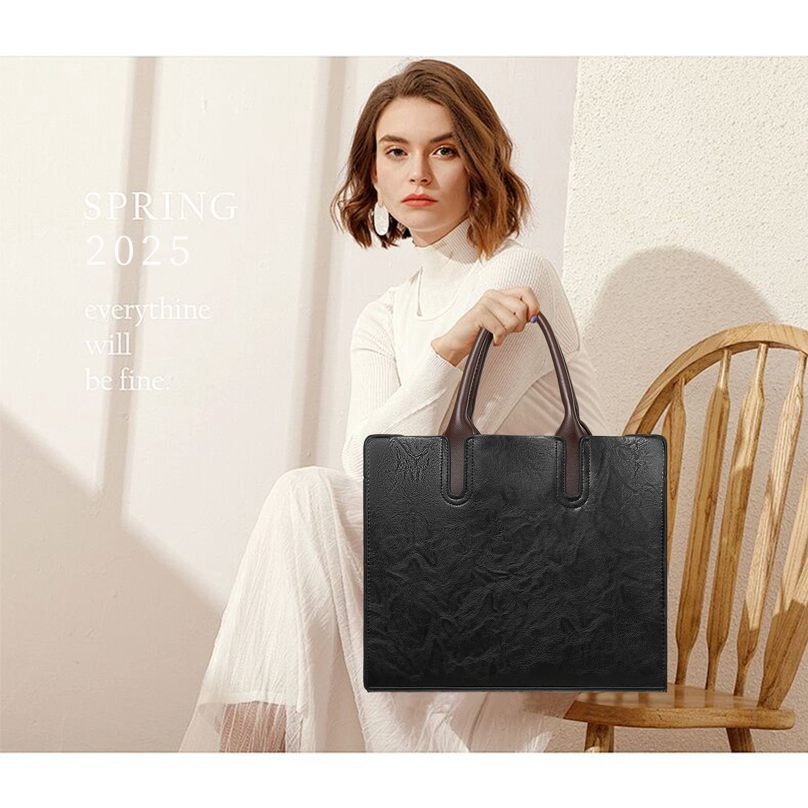 Sendefn Purse for Women Leather Tote Bag Purse and Handbags, Satchel Shoulder Crossbody Top Handle Bags