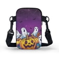 thumbnail image 2 of HELLHERO Ghost Pumpkin Night Sling Bag Double-layer Outdoor Holiday Travel Unisex Cross Body Purse Double Zipper, 2 of 7