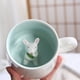 thumbnail image 2 of Matsuzay Taza de cerámica, tazas de agua con animales bonitos, tazas de té para el desayuno, botella encantadora, regalos novedosos, taza de leche de Juegos de servir café y té Conejo Matsuzay HA081015-01, 2 of 6